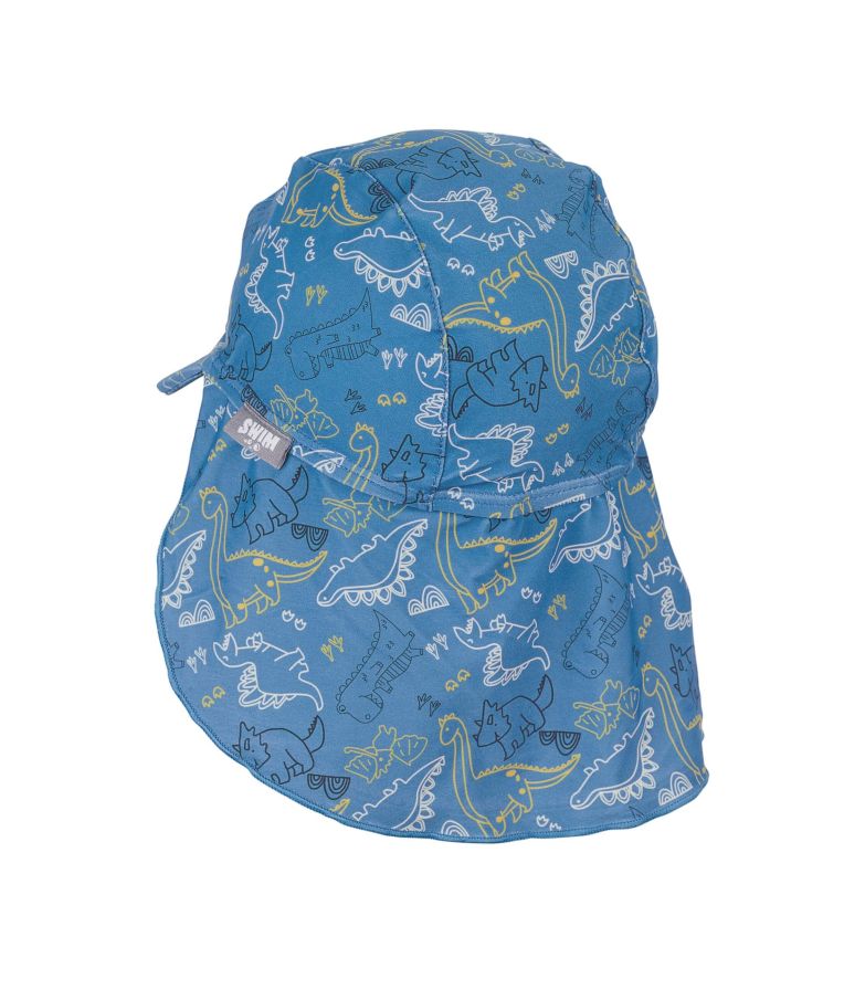 Maudymosi kepurė vaikams su kaklo apsauga Dino Ryški mėlyna 379 2