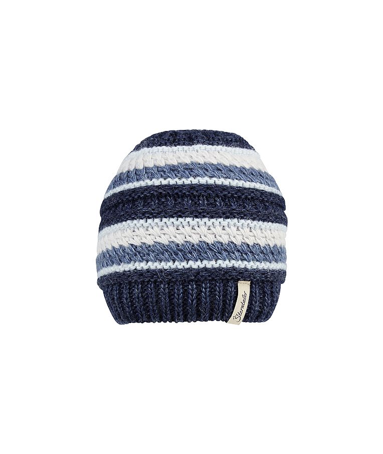 Megzta beanie kepurė kūdikiams ir vaikams Dryžuota Jūros mėlis 306 1