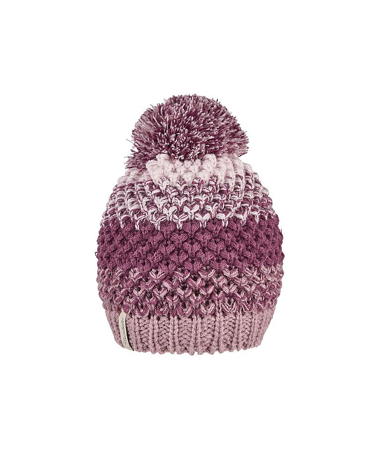 Megzta žieminė kepurė vaikams Pompom Bordo 797 4