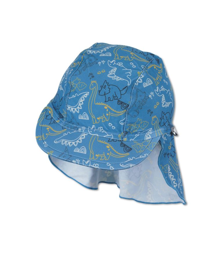 Maudymosi kepurė vaikams su kaklo apsauga Dino Ryški mėlyna 379 1