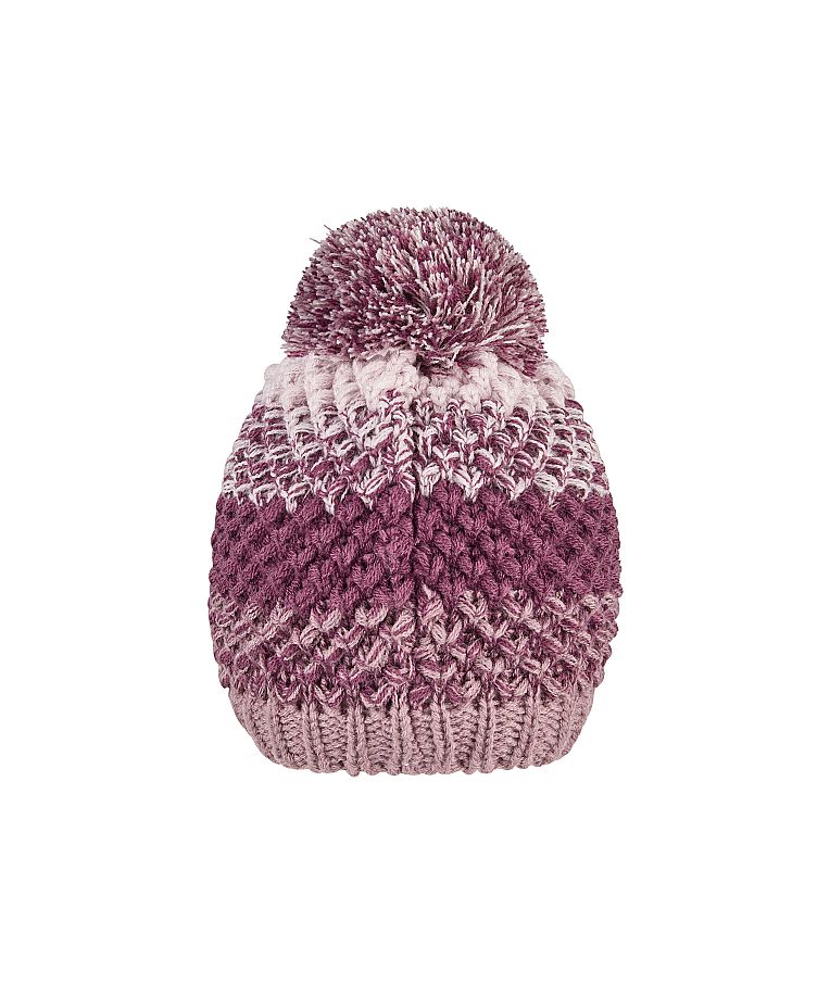 Megzta žieminė kepurė vaikams Pompom Bordo 797 2