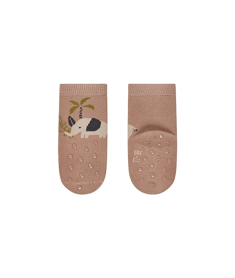 Frotinės ropojimo kojinės vaikams Drambliukas, 2 poros (18-22 dydžiai) Pilk&scaron;vai Kreminė 931 2