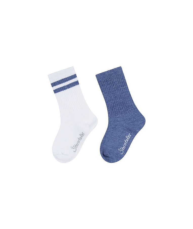 Ilgos vaiki&scaron;kos kojinės COOLMAX&reg;, 2 poros (18-34 dydžiai) Džinso mėlyna 347 1