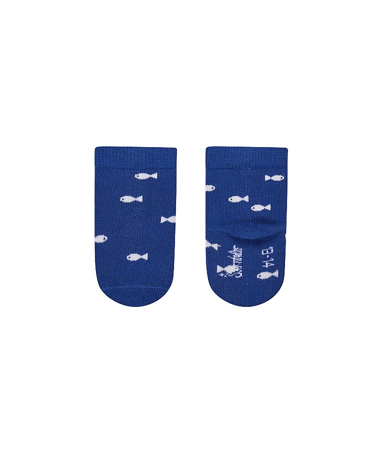 Medvilninės kojinės kūdikiams Žuvys, 3 poros (14-18 dydžiai) Skaisti balta 500 5