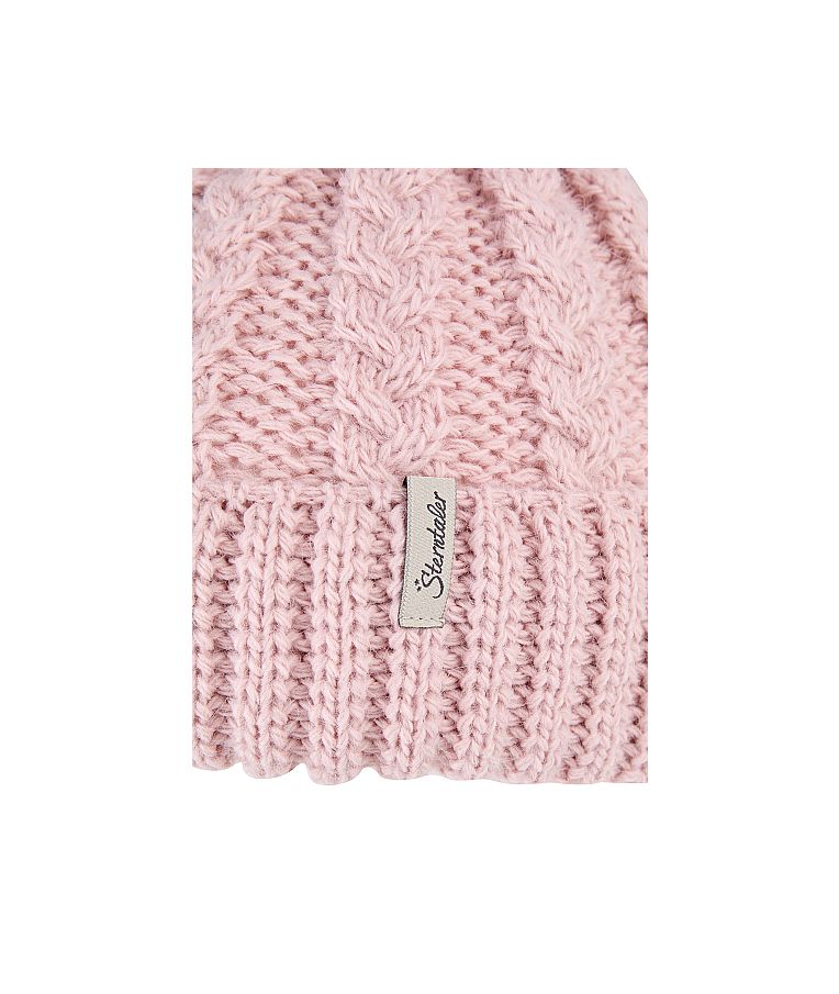 Megzta vaiki&scaron;ka beanie kepurė su bumbulu Baby pink 731 5