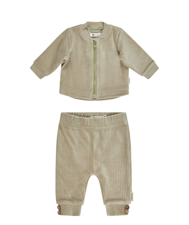 Velūrinis &scaron;varkelis kūdikiams ir vaikams Kreminė žalia 502 2