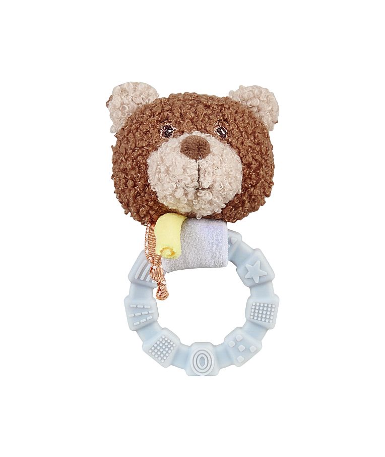 Kūdikių kramtukas - guminis žiedas Me&scaron;kutis Bob, 13 cm &Scaron;velni melsva 398 1