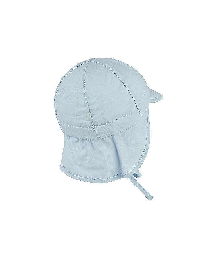 Vasarinė kepurė vaikams su mini kaklo apsauga ir rai&scaron;teliais One color Dangaus melsvumas 313 2