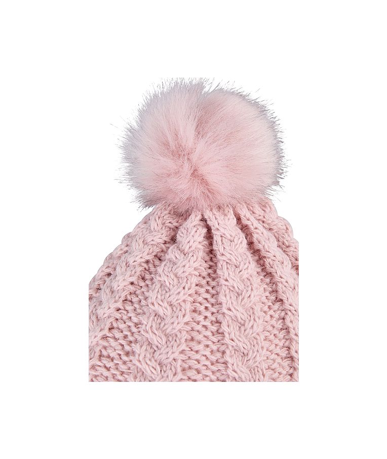 Megzta vaiki&scaron;ka beanie kepurė su bumbulu Baby pink 731 3