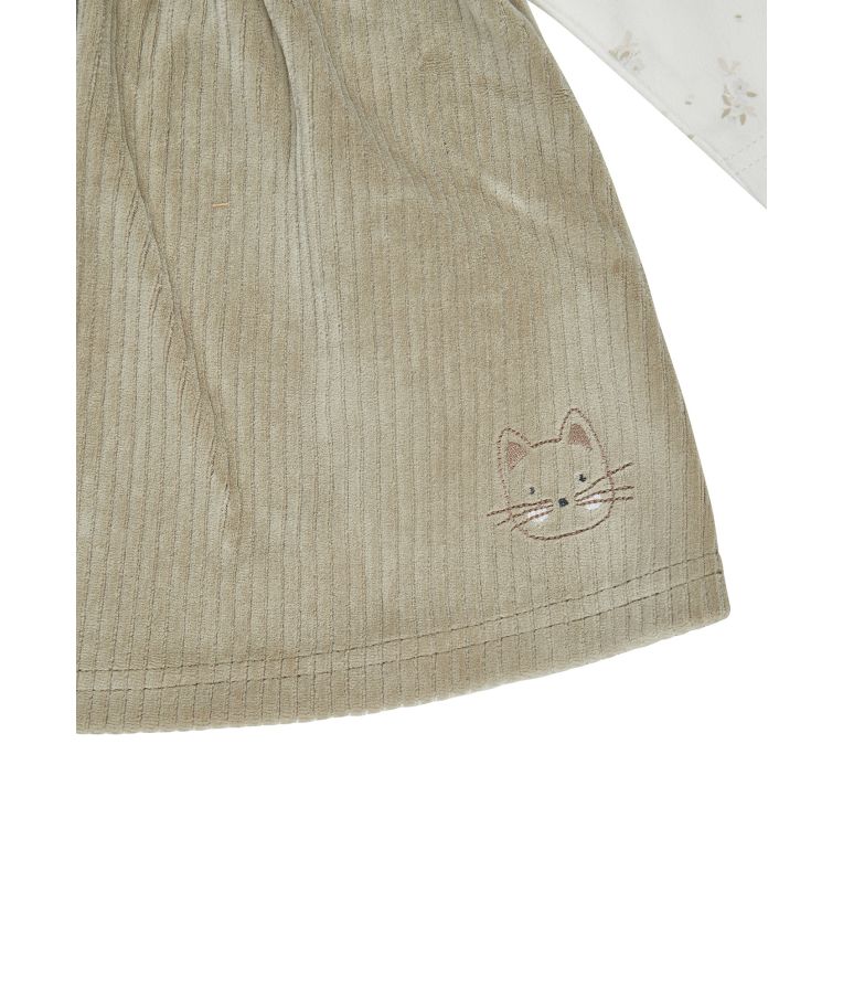 Vaiki&scaron;ka suknelė Lilly 56-86 cm. Kreminė žalia 502 4