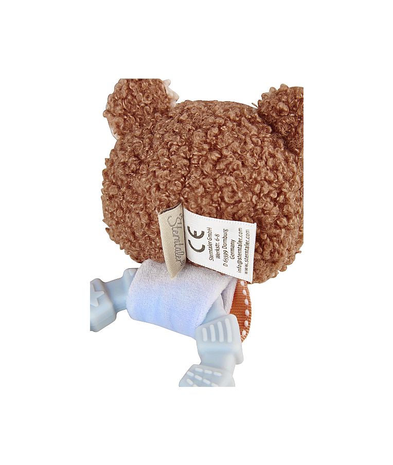 Kūdikių kramtukas - guminis žiedas Me&scaron;kutis Bob, 13 cm &Scaron;velni melsva 398 6