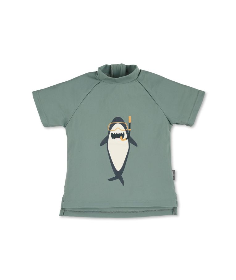 Maudymosi marškinėliai trumpomis rankovėmis Ryklys ( 80-116 dydžiai) Samanų žalia 275 1