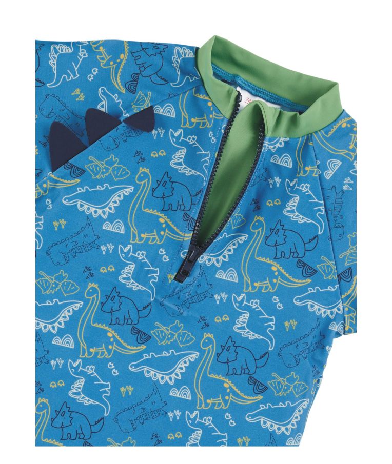 Maudymosi marškinėliai berniukams, trumpomis rankovėmis Dino Ryški mėlyna 379 2