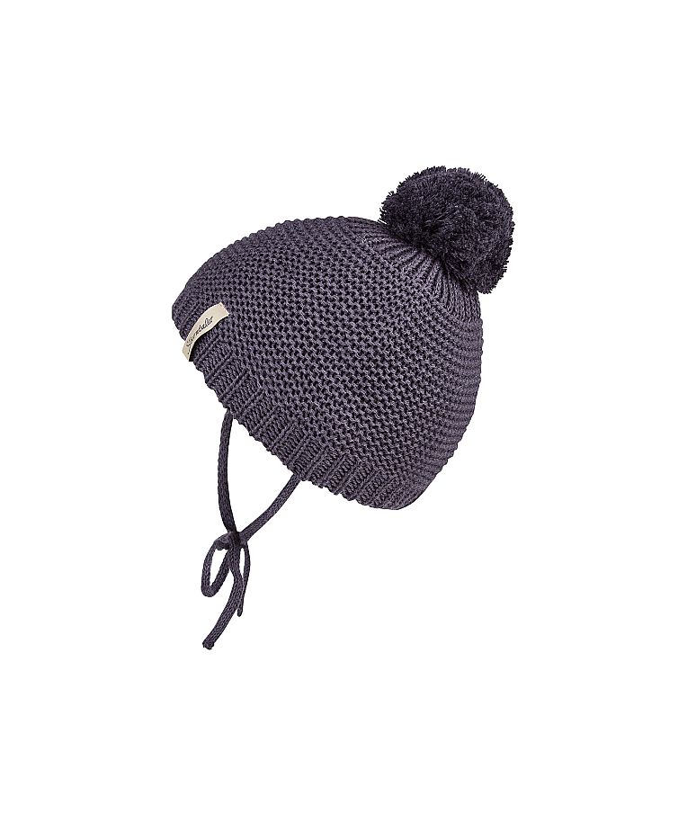 Megzta beanie kepurė kūdikiams Vienspalvė Tamsiai mėlyna 300 3