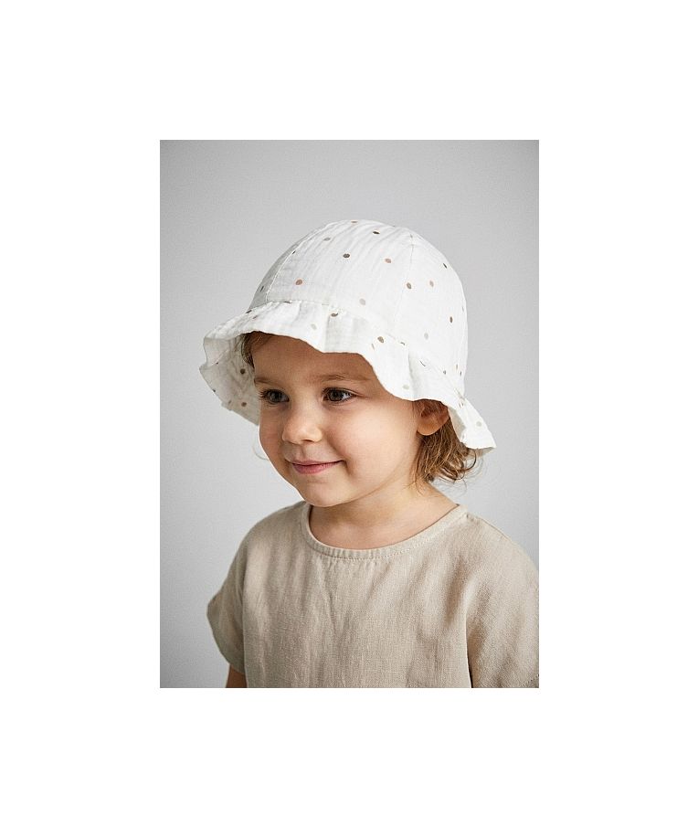 Vaiki&scaron;ka skrybėlė Ta&scaron;kuota balta Skaisti balta 500 6