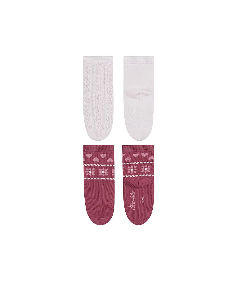 Medvilninės kojinaitės vaikams Katė ir pelė, 6 poros (22-30 dydžiai) Baby pink 731 3