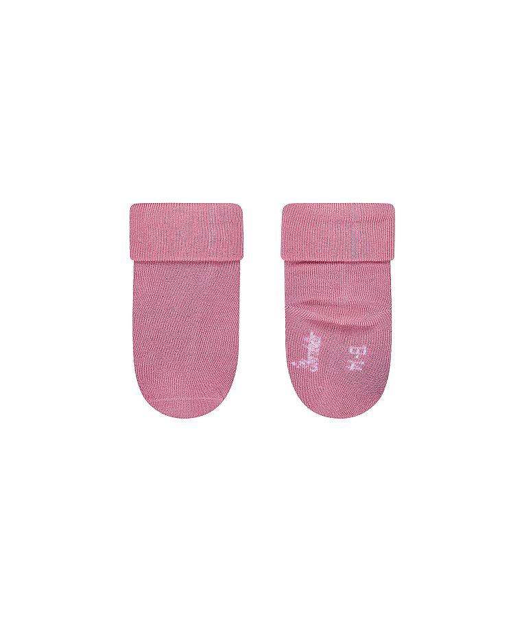 Plonos bambuko pluo&scaron;to kojinaitės kūdikiams, 3 poros Tamsiai rausva 737 5