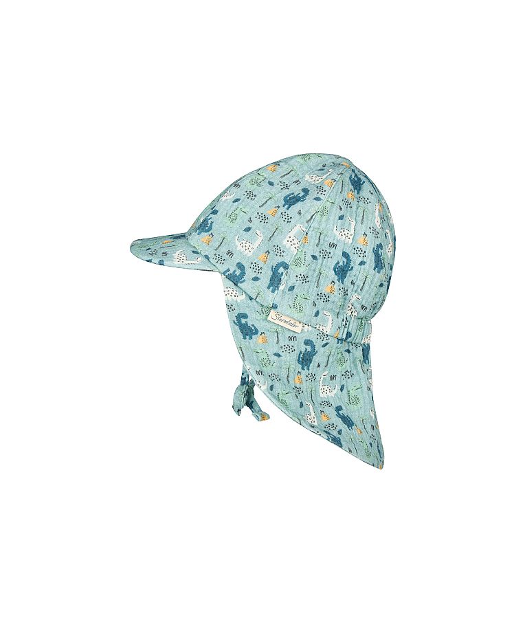 Vaiki&scaron;ka kepurė su kaklo apsauga Dino parkas Pastelinė turkio melsva 400 3