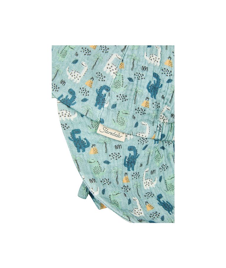 Vaiki&scaron;ka kepurė su kaklo apsauga Dino parkas Pastelinė turkio melsva 400 5