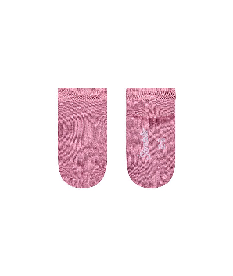 Bambuko pluo&scaron;to vaiki&scaron;kos kojinės, 3 poros (18-34 dydžiai) Tamsiai rausva 737 5