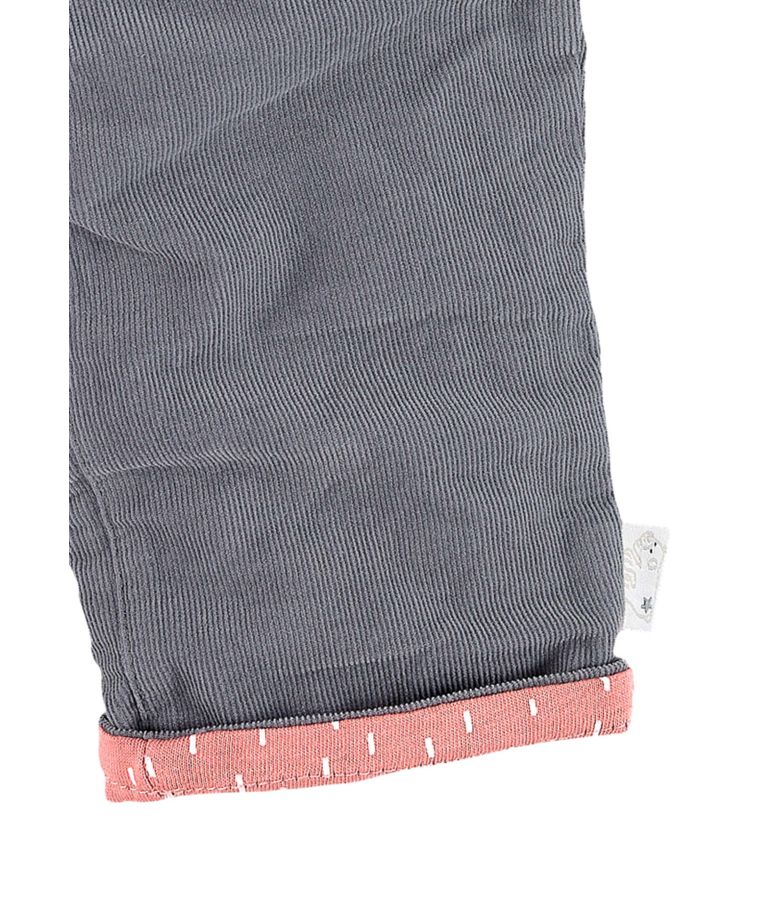 Kelnės mergaitėms Pilkos velvetinės 68-92cm., augančios su vaiku Agato pilka 566 5