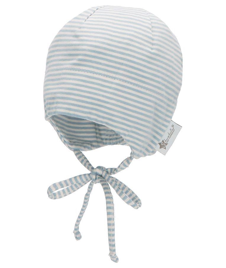 Vienguba trikotažinė kepurė kūdikiams Dryžuota Šviesiai mėlyna 318 3