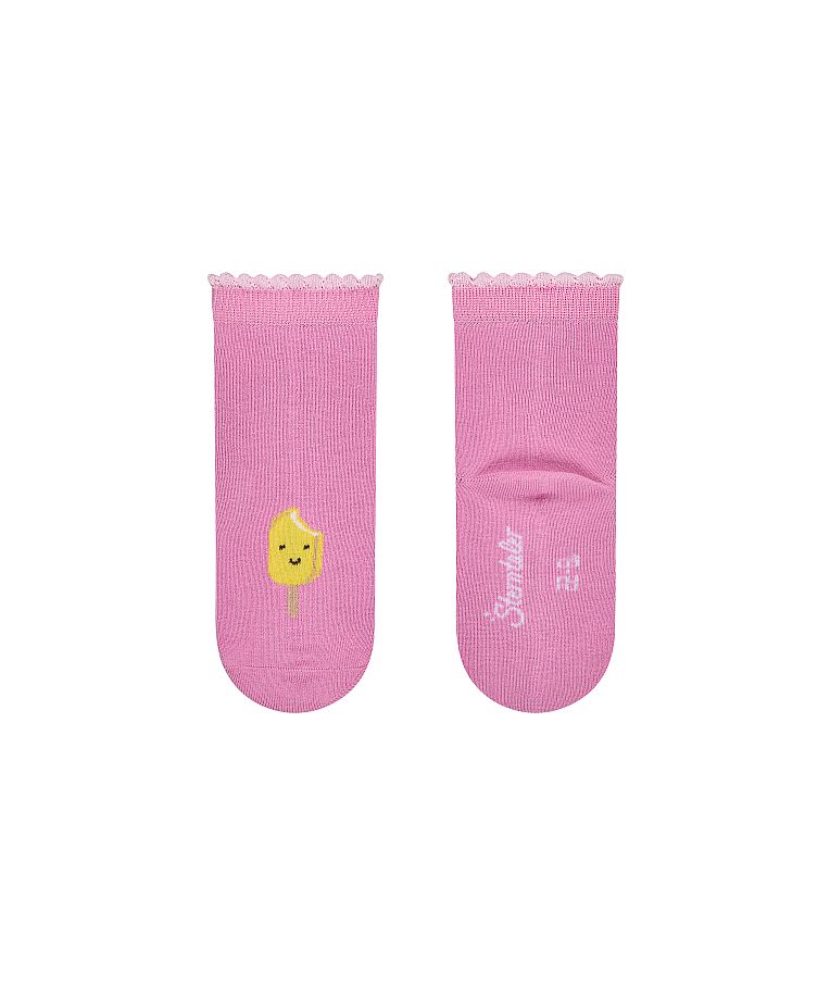 Vaiki&scaron;kos medvilninės kojinės Ledai su &scaron;ypsena, 3 poros Skaisti balta 500 5