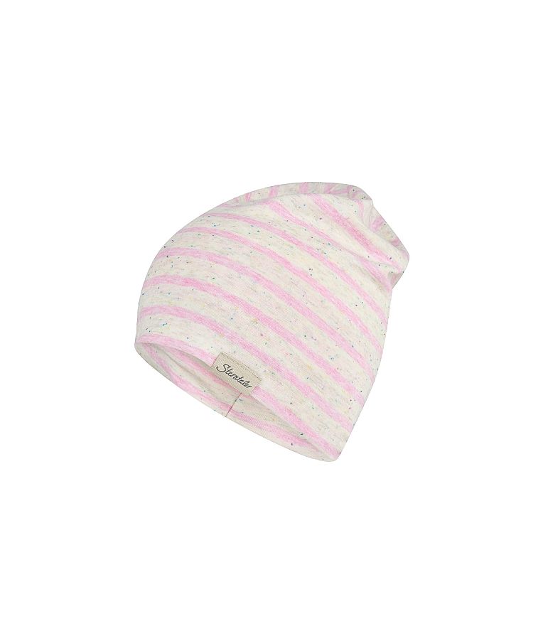 Vaiki&scaron;ka kepurė beanie Juostelės Tamsiai rausva 737 1