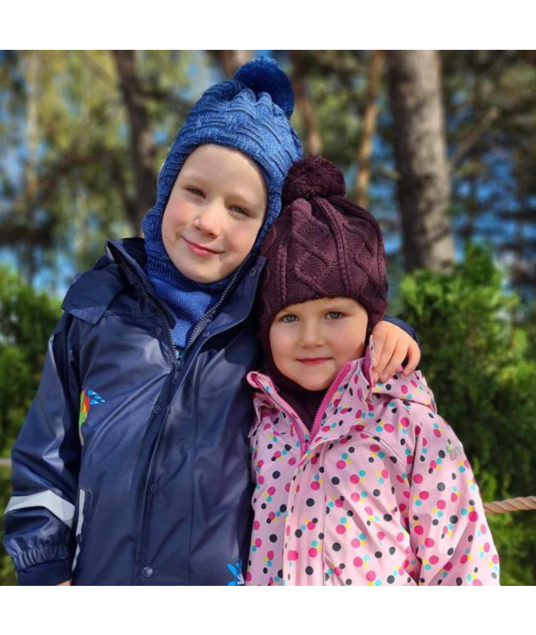Šalmukas berniukams Mėlynas, su medvilniniu pamušalu Dangiškai žydra 365 6
