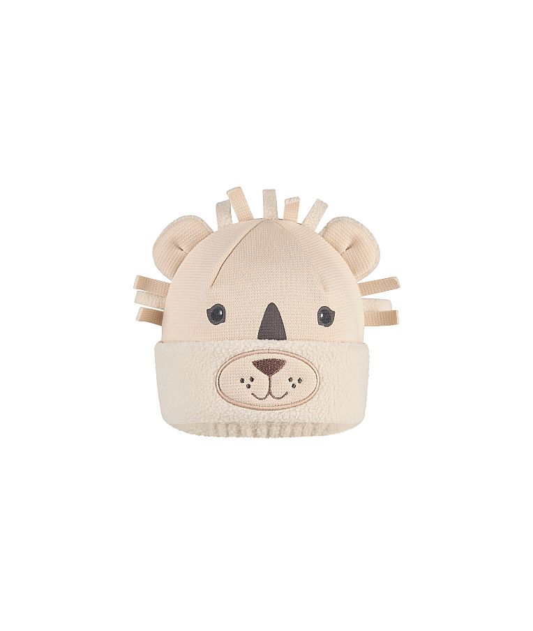 Vaikiška beanie kepurė Liūtukas Švelni kreminė 935 2