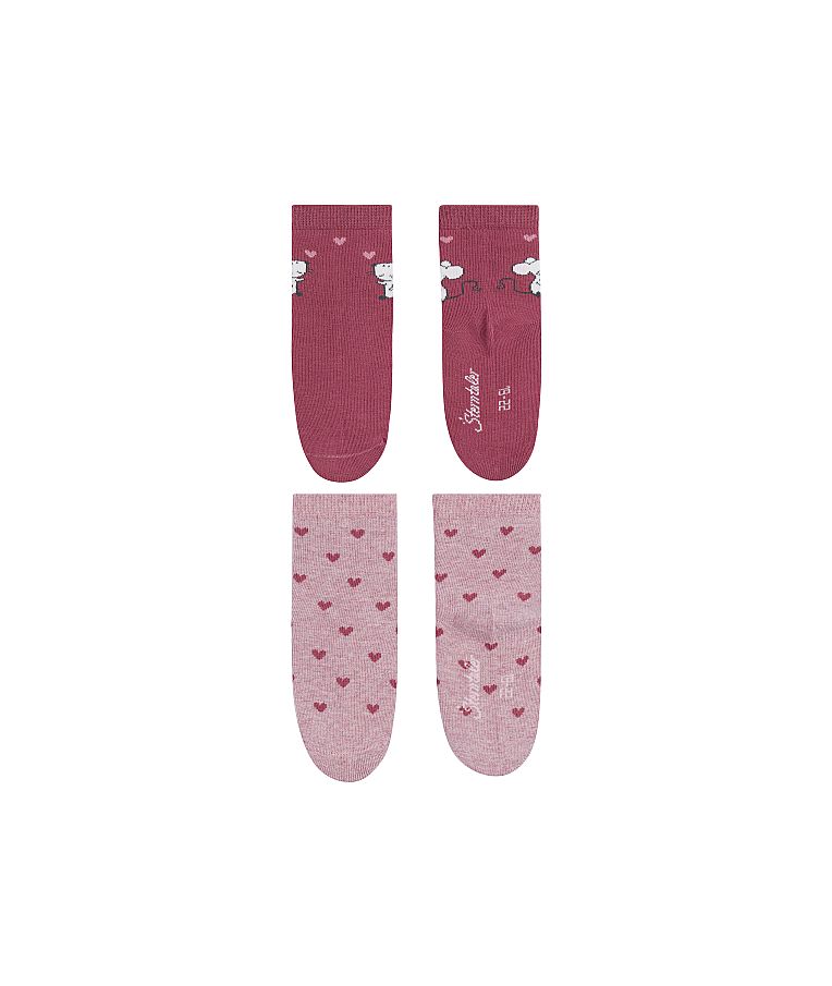 Medvilninės kojinaitės vaikams Katė ir pelė, 6 poros (22-30 dydžiai) Baby pink 731 5