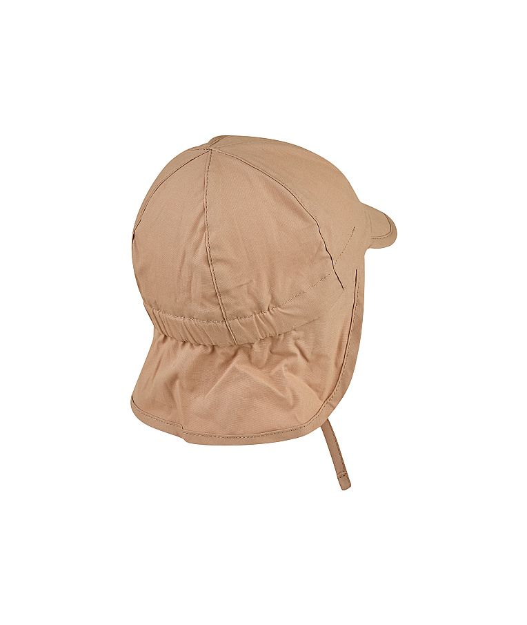 Vasarinė kepurė vaikams su mini kaklo apsauga ir rai&scaron;teliais One color Pilk&scaron;vai smėlinė 931 2