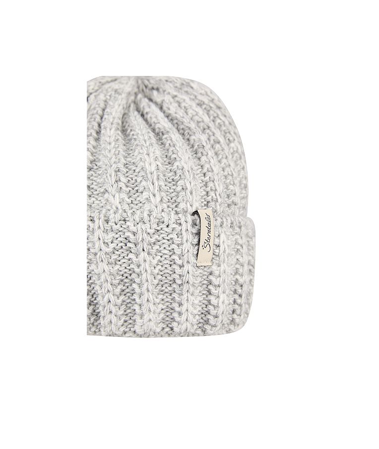 Megzta vaiki&scaron;ka beanie kepurė, vienguba Pilka 542 5