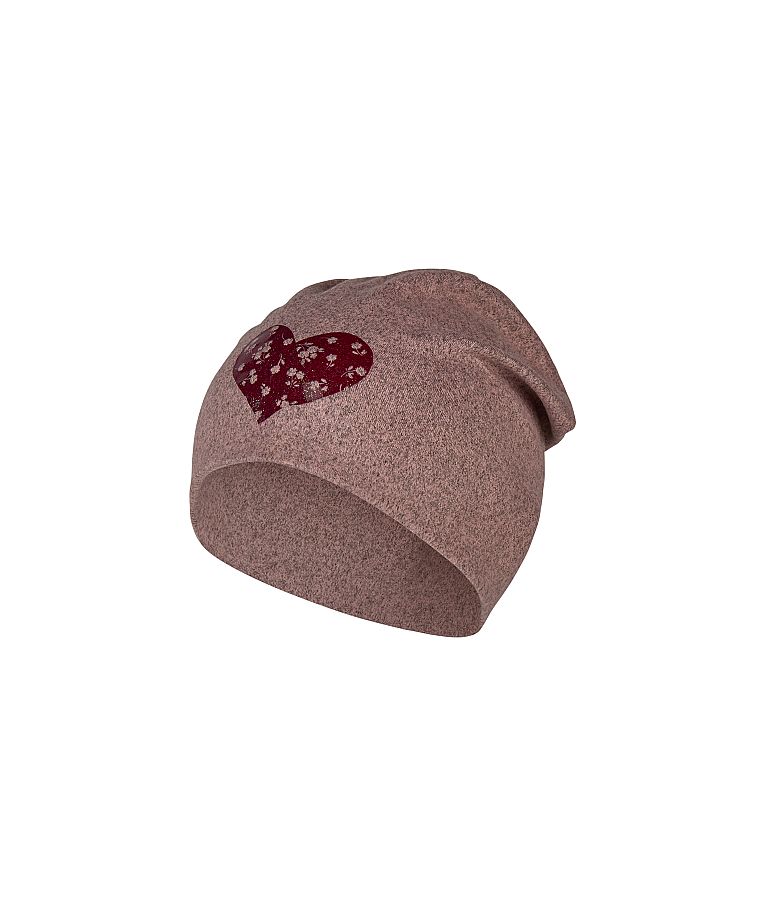 Vaiki&scaron;ka kepurė beanie Melanžo &scaron;irdis Pelenų rožinė 727 1