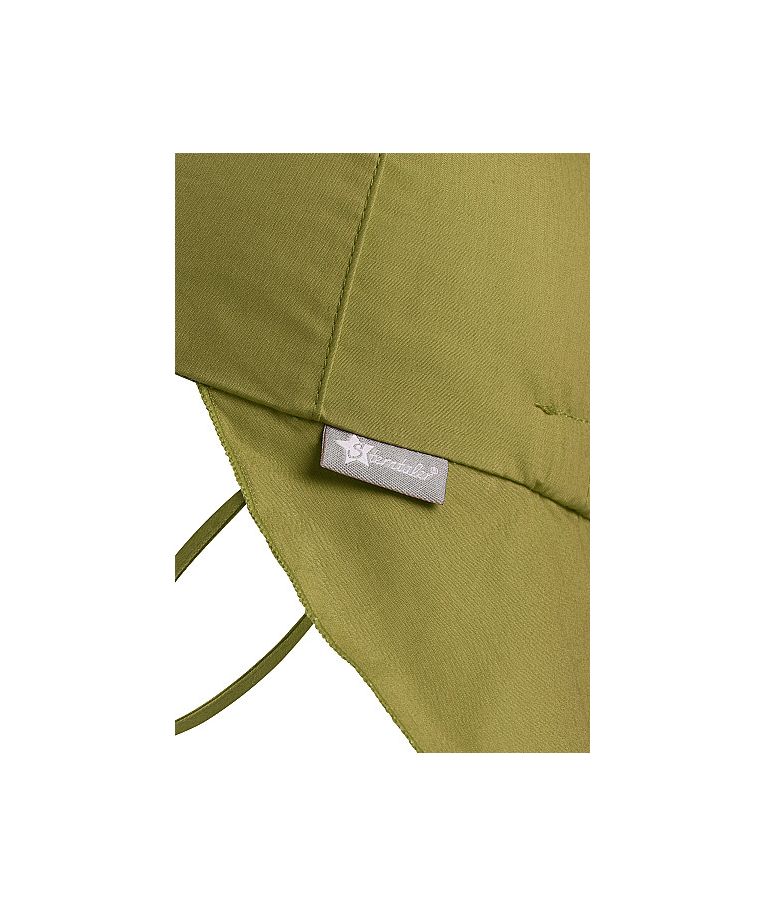 Vasarinė kepurė vaikams su kaklo apsauga ir raišteliais One colour Žalsva 248 3