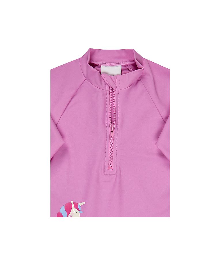 Vaiki&scaron;ki maudymosi mar&scaron;kinėliai Vienaragis (80-116 dydžiai), ilgomis rankovėmis Tamsiai rausva 737 3