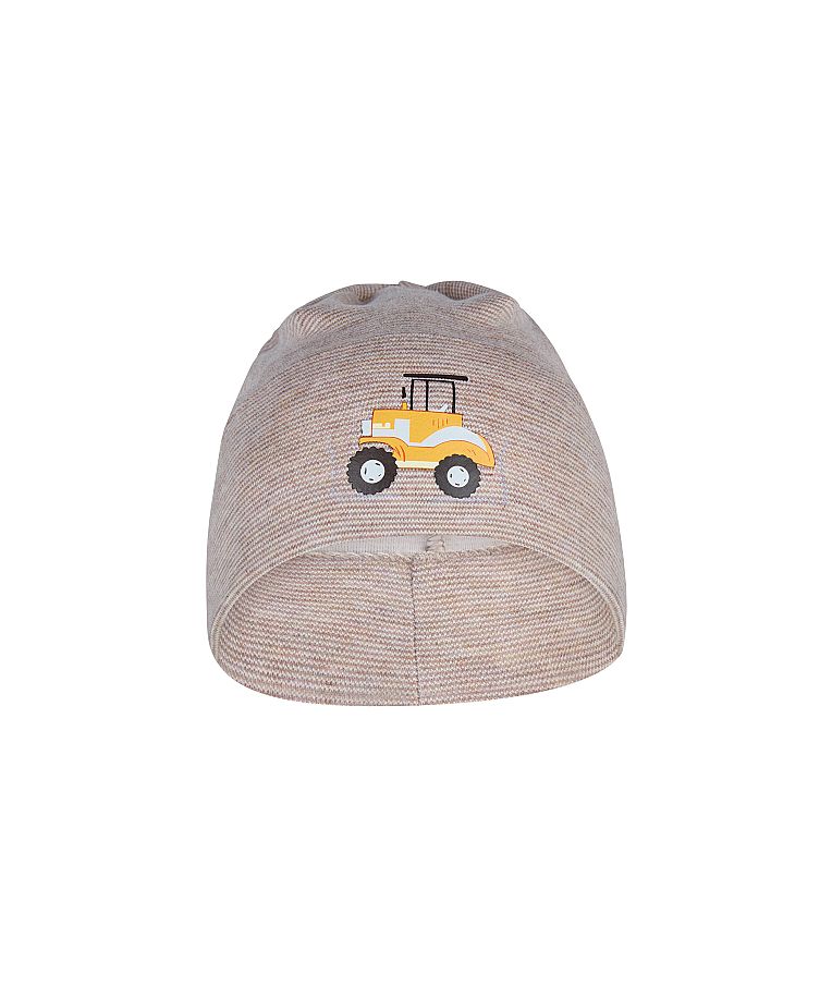 Vaiki&scaron;ka kepurė Beanie Traktorius &Scaron;velni kreminė 935 3