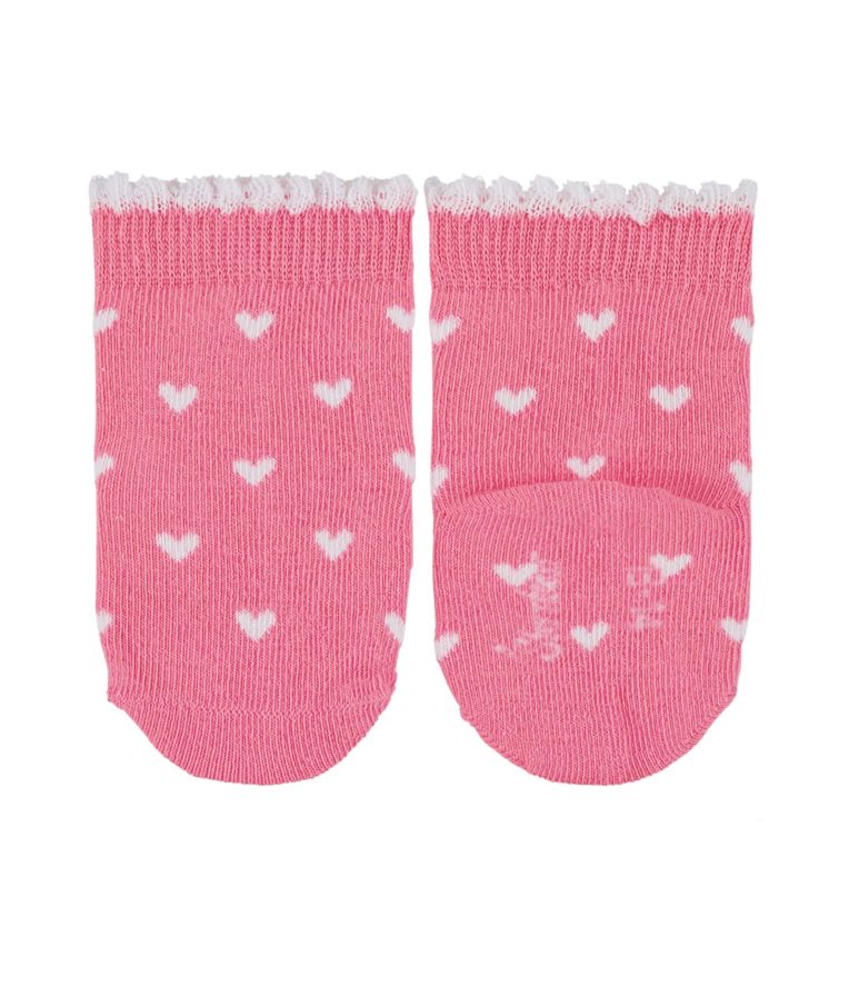 Plonos kojinės kūdikiams Širdelės, 3 poros Skaisti balta 500 3