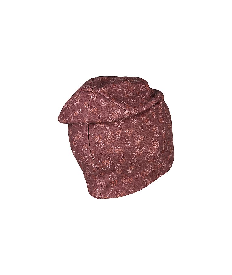 Beanie kepurė vaikams Gėlės ir &scaron;irdys Bly&scaron;ki bordo 799 2