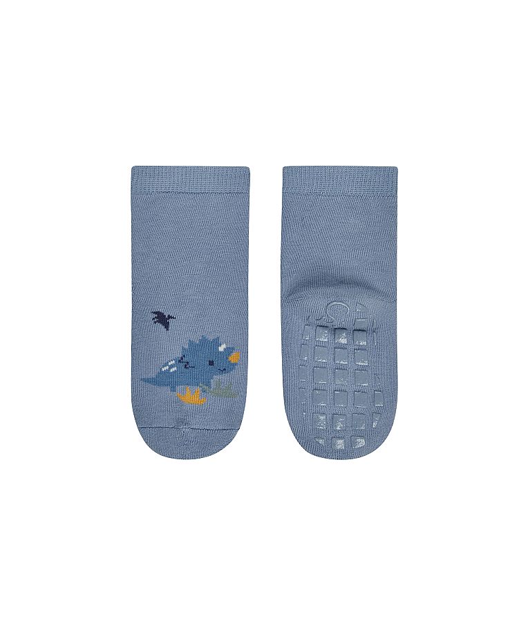 Kojinės vaikams guminiu paduku DINO, ABS, 2 poros (18-26 dydžiai) Mėlyna 355 2