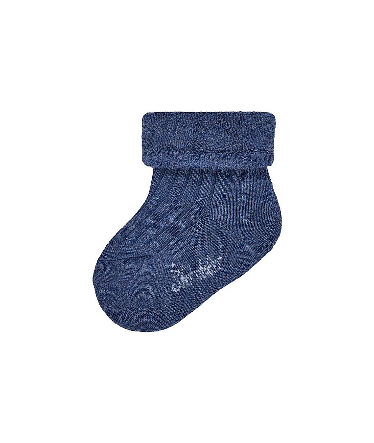 Frotinės kojinės kūdikiams ONE colour (14-18 dydžiai) Džinso mėlyna 347 1