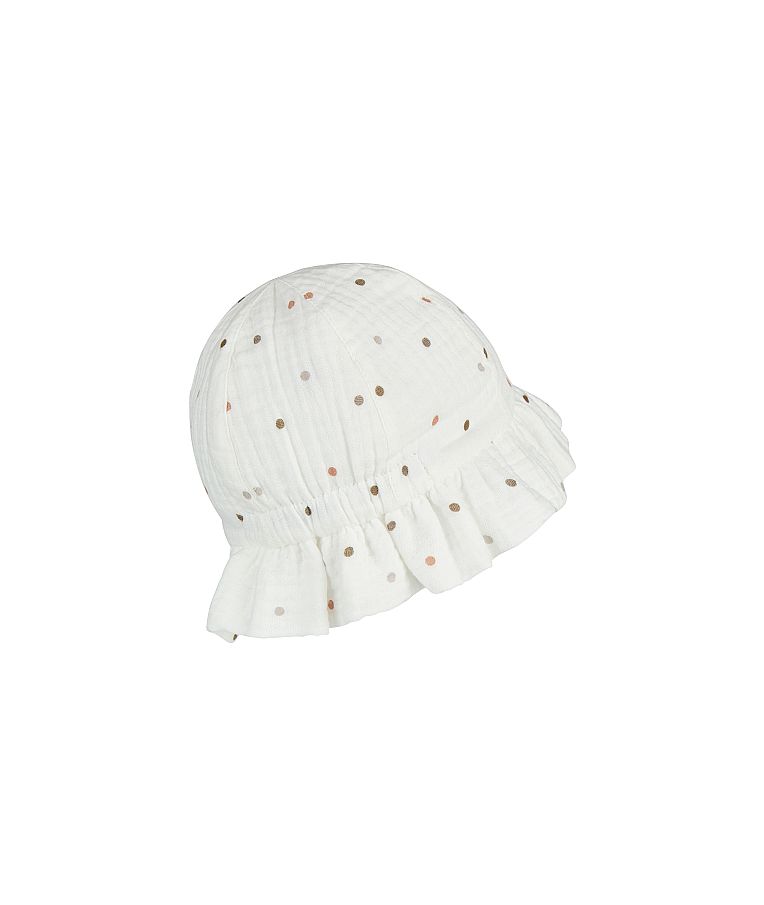 Vaiki&scaron;ka skrybėlė Ta&scaron;kuota balta Skaisti balta 500 2