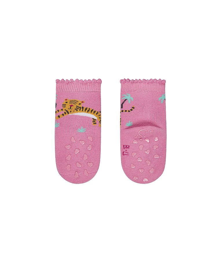 Frotinės ropojimo kojinės vaikams Ananasas, 2 poros (18-22 dydžiai) Tamsiai rausva 737 3