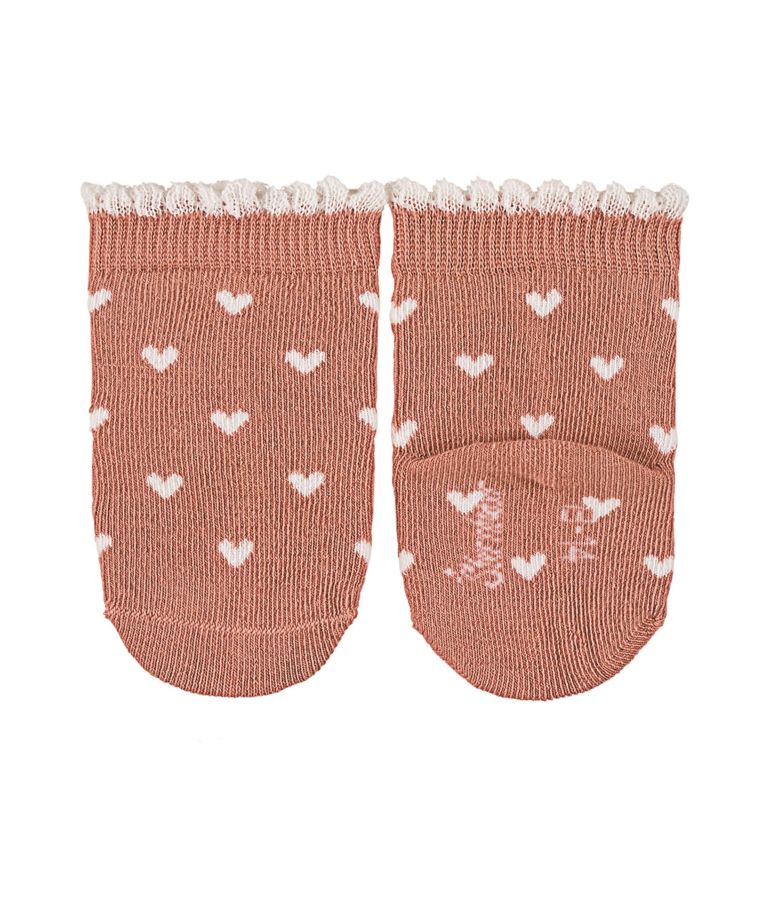 Plonos kojinės kūdikiams Širdelės, 3 poros Skaisti balta 500 3